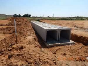 Typical culvert on precast slabs